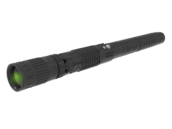 Handheld laser pointer birds protecting orchard